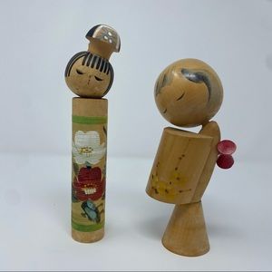 Kokeshi Wooden Dolls Made in Japan
